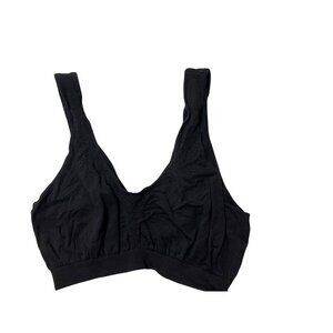 Wireless Black Sports Bra Medium Unbranded Stretchy Cotton Blend 68h